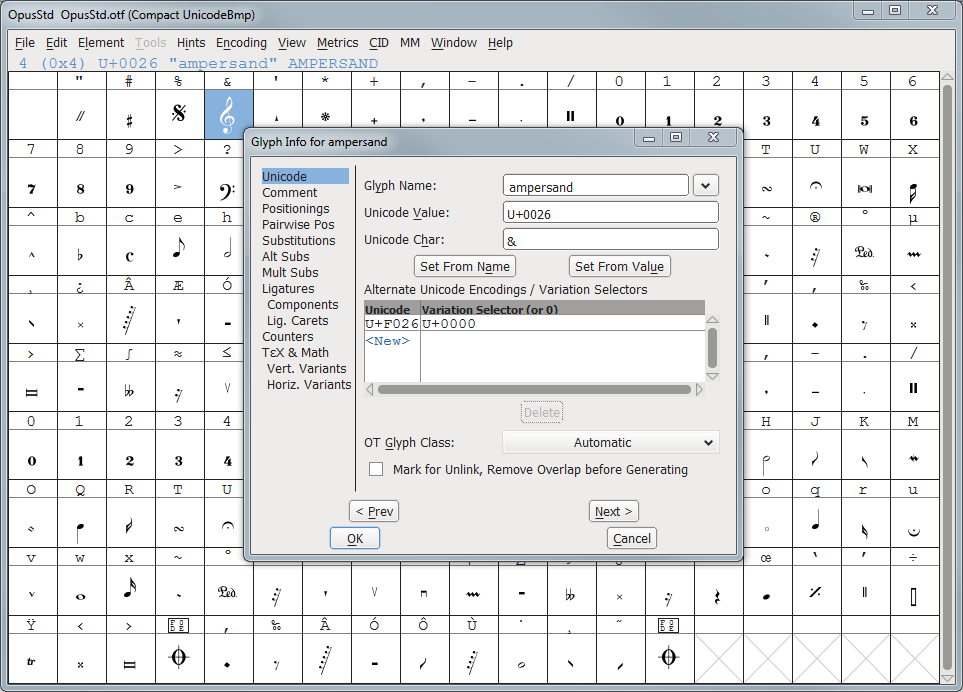 OpusStd.otf (UnicodeBmp) - all glyphs and AlternateUni.png